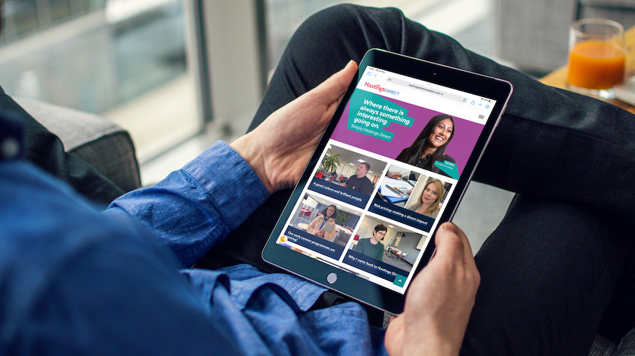That Little Agency - Employer Branding - Careers Websites - Hastings Direct Tablet Image